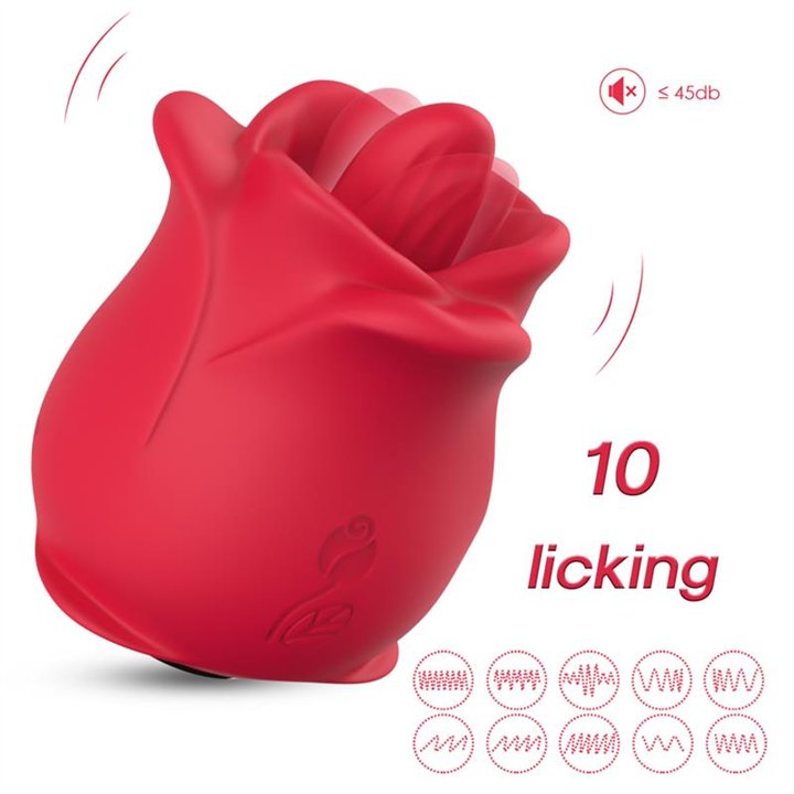Rose with Licking and Vibration - 8436626092747 - Teknashop Ltd