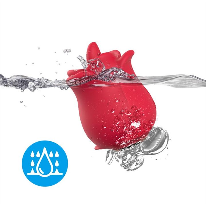 Rose with Licking and Vibration - 8436626092747 - Teknashop Ltd