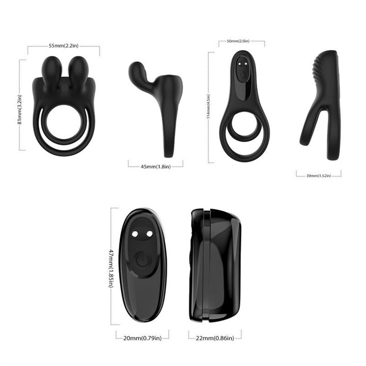 Vrating cock ring set of 2 - 8436626092709 - Teknashop Ltd
