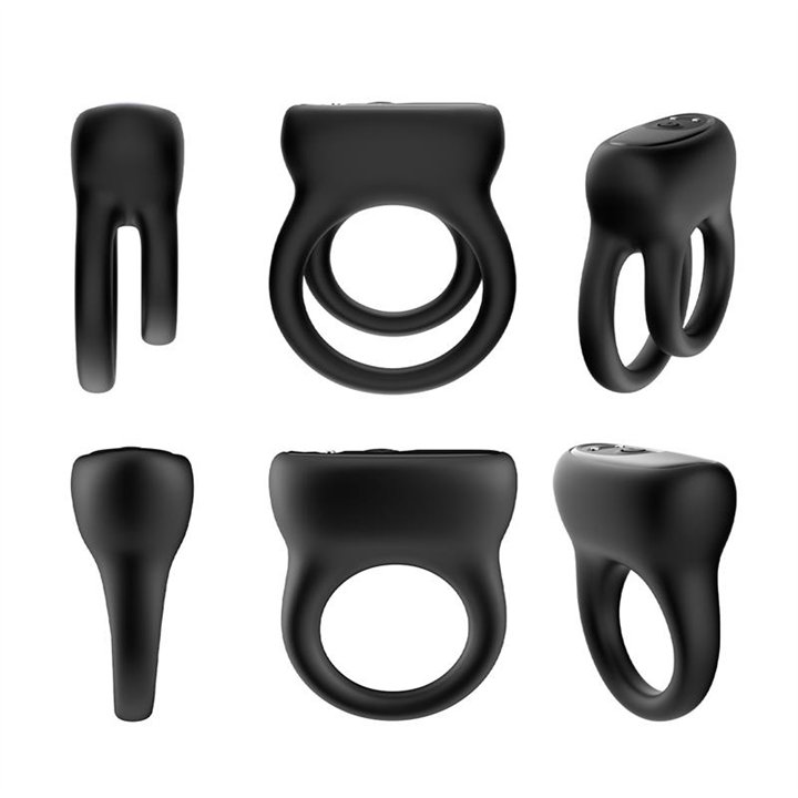 Vibrating cock ring set of 2 - 8436626092693 - Teknashop Ltd