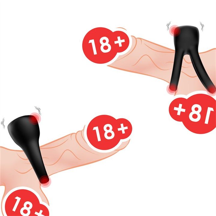 Vibrating cock ring set of 2 - 8436626092693 - Teknashop Ltd