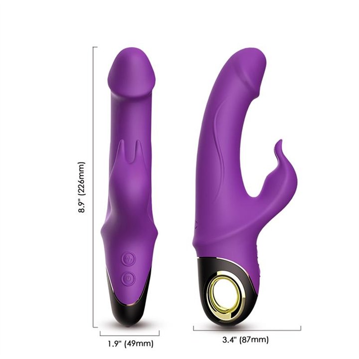 360º Rotation Rabbit Vibrator Purple - 8436626092495 - Teknashop Ltd