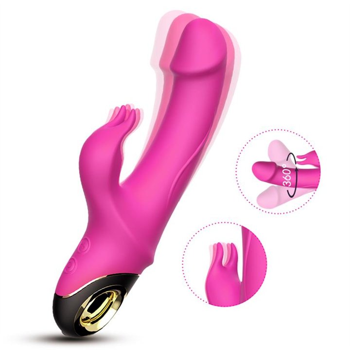 360º Rotation Rabbit vibrator Pink - 8436626092488 - Teknashop Ltd