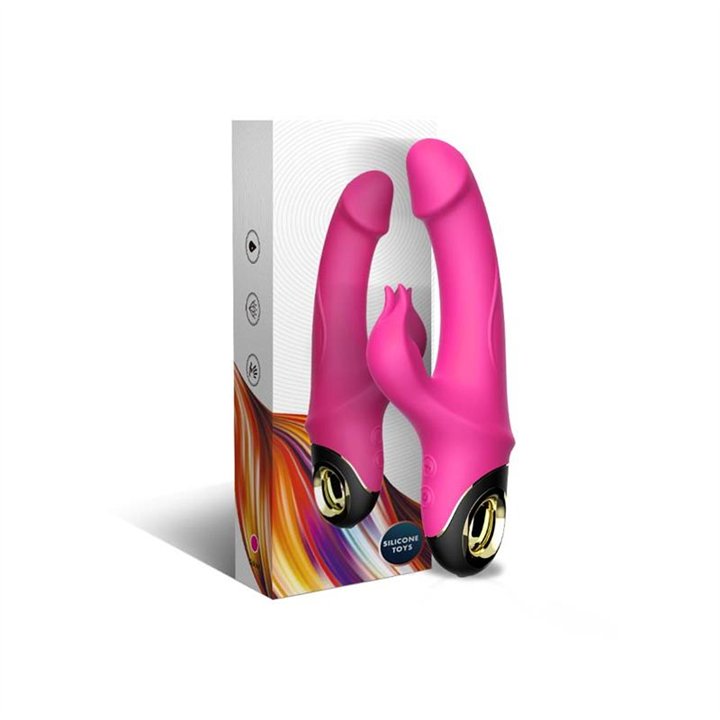360º Rotation Rabbit vibrator Pink - 8436626092488 - Teknashop Ltd