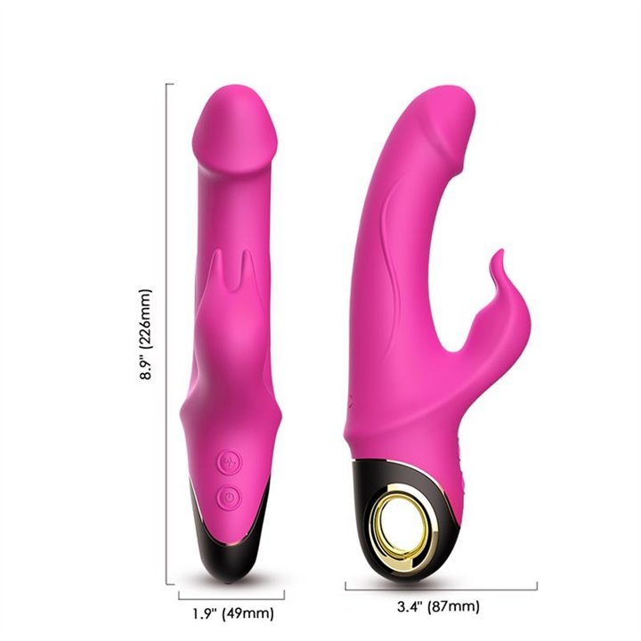 360º Rotation Rabbit vibrator Pink - 8436626092488 - Teknashop Ltd