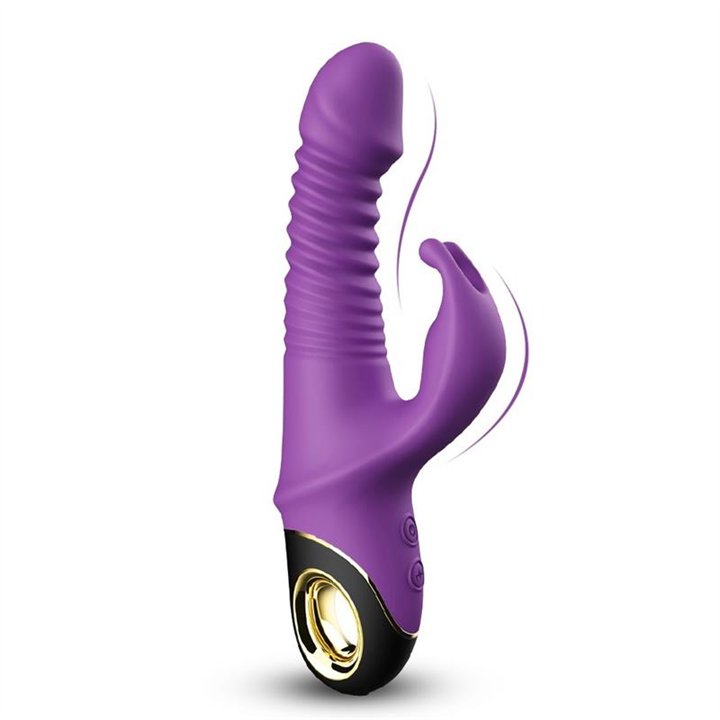 Vibrator with Thrusting and 360º Wiggling  Purple - 8436626092471 - Teknashop Ltd