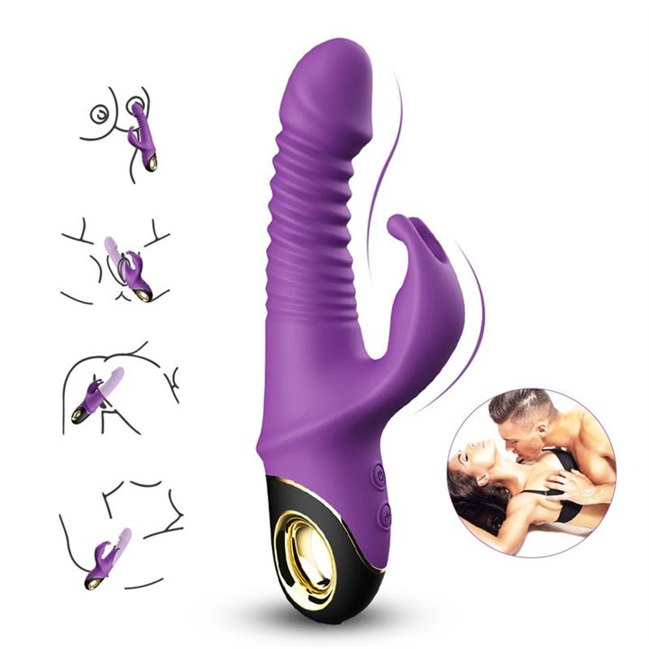 Vibrator with Thrusting and 360º Wiggling  Purple - 8436626092471 - Teknashop Ltd