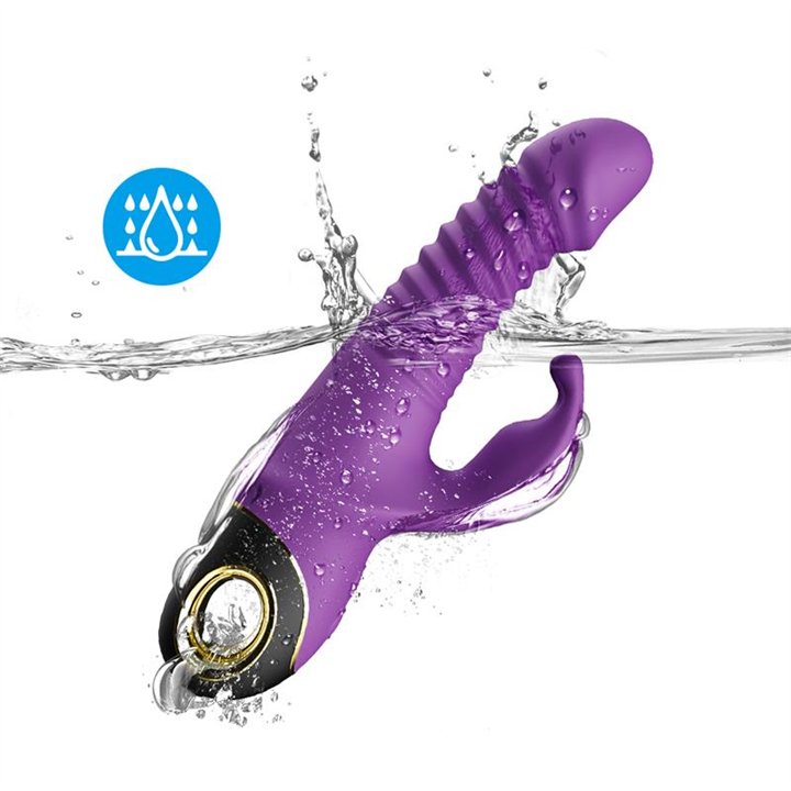 Vibrator with Thrusting and 360º Wiggling  Purple - 8436626092471 - Teknashop Ltd