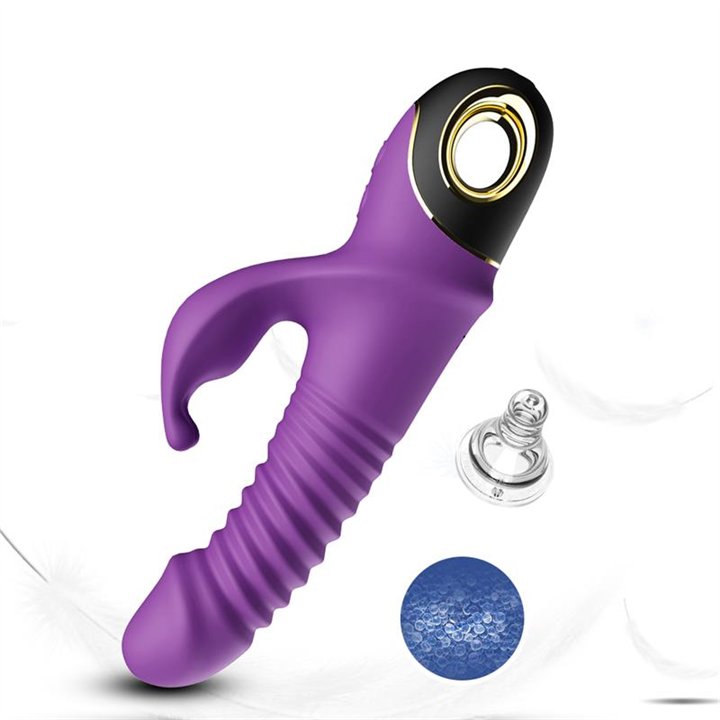 Vibrator with Thrusting and 360º Wiggling  Purple - 8436626092471 - Teknashop Ltd