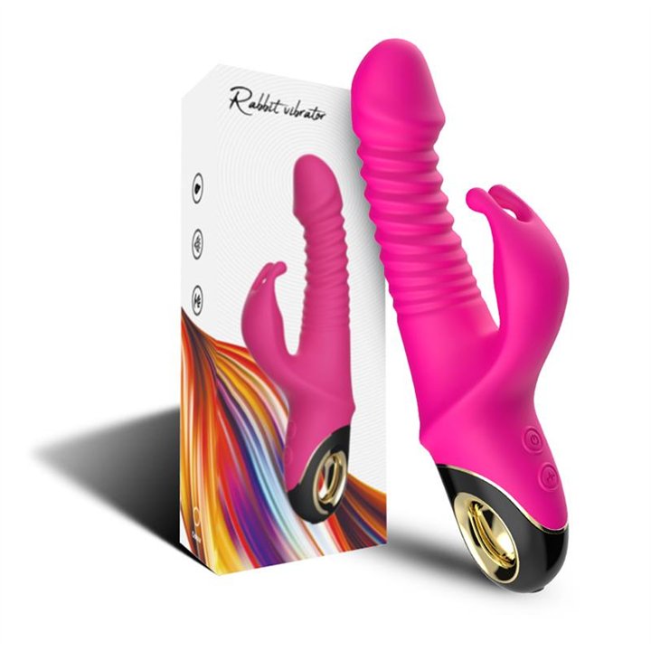 Vibrator with Thrusting and 360º Wiggling Pink - 8436626092464 - Teknashop Ltd