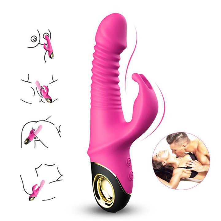 Vibrator with Thrusting and 360º Wiggling Pink - 8436626092464 - Teknashop Ltd