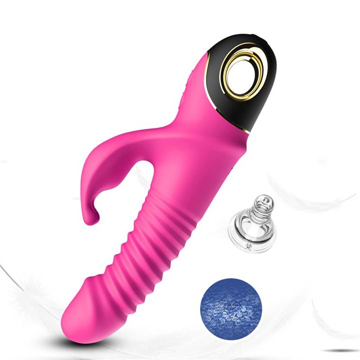 Vibrator with Thrusting and 360º Wiggling Pink - 8436626092464 - Teknashop Ltd