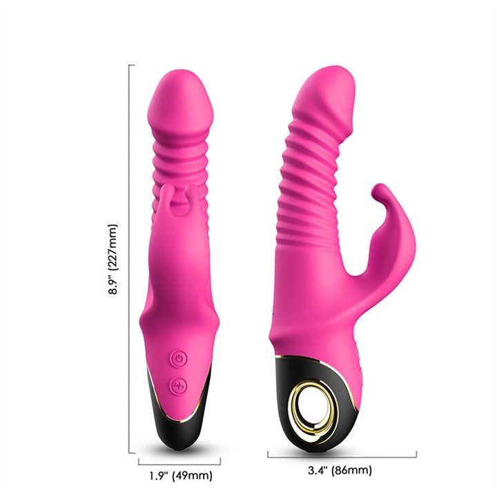 Vibrator with Thrusting and 360º Wiggling Pink - 8436626092464 - Teknashop Ltd