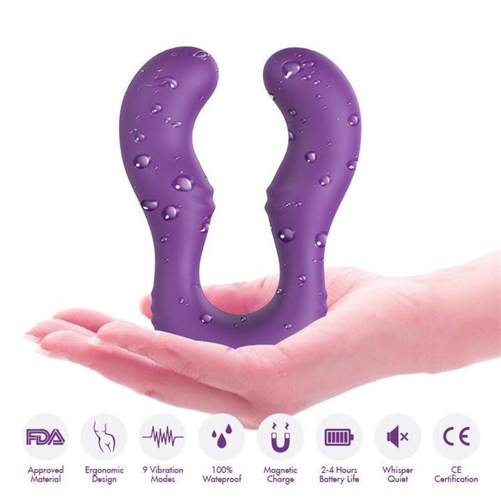 Double-headed Couples Vibrator Purple - 8436626092440 - Teknashop Ltd