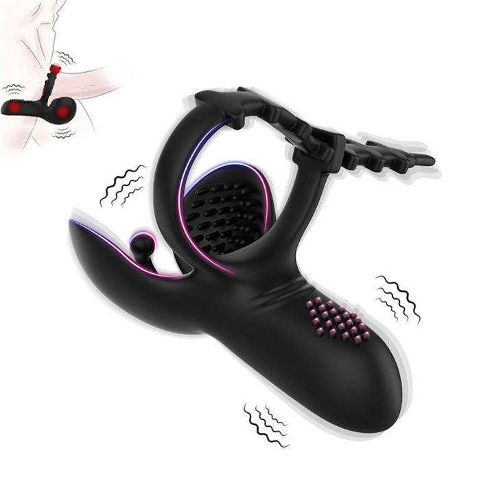 Ball Pack and Penis Vibrating Ring Adjustable - 8436626092419 - Teknashop Ltd