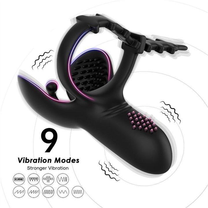 Ball Pack and Penis Vibrating Ring Adjustable - 8436626092419 - Teknashop Ltd