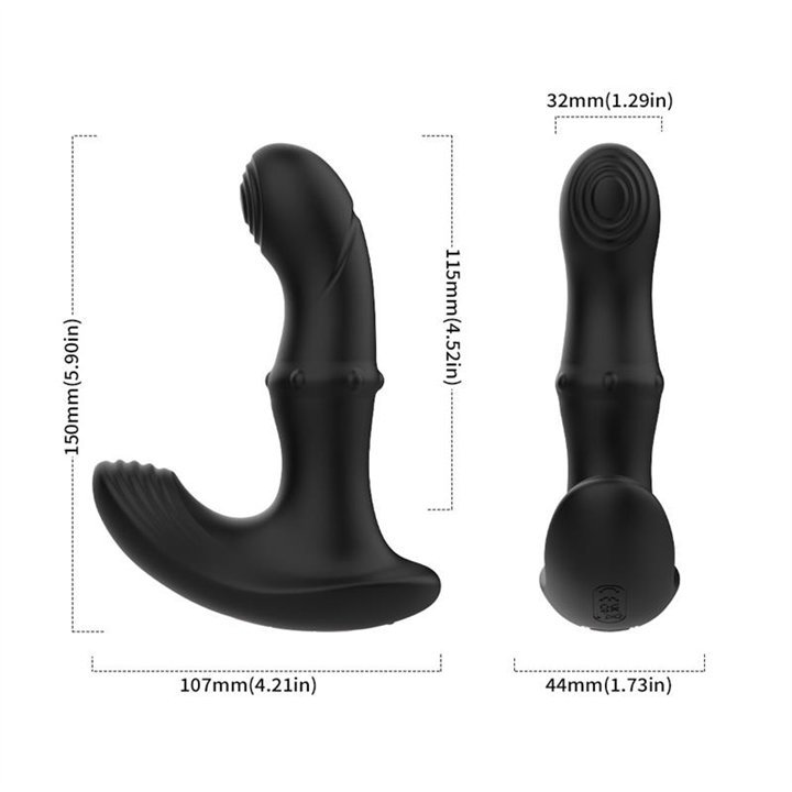 Prostate Massager Vibration, Thrusting and Clitoris Stimulator - 8436626092341 - Teknashop Ltd