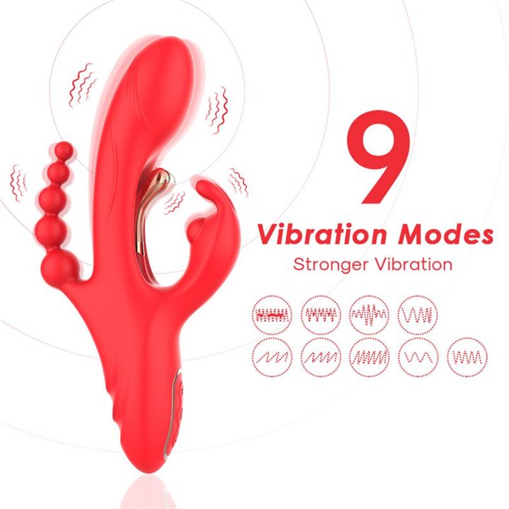 Tickler Rabbit Vibrator with Anal Beads - 8436626092242 - Teknashop Ltd