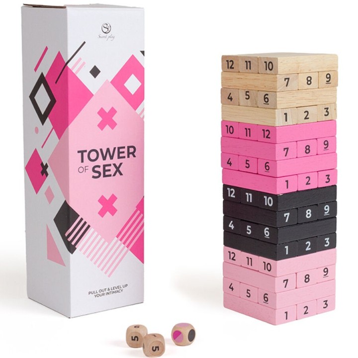 SECRETPLAY - TOWER OF SEX WOODEN GAME - D-242752 - Teknashop Ltd