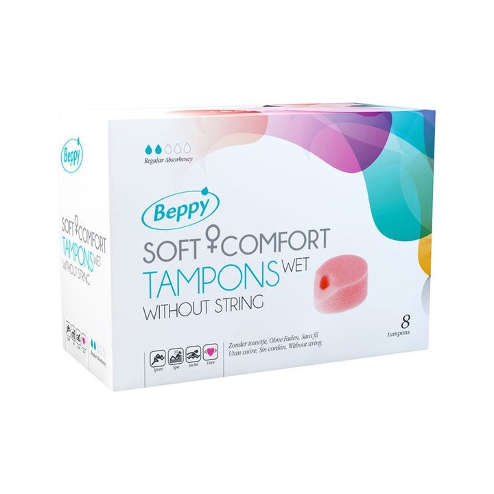 BEPPY - SOFT COMFORT TAMPONS WET 8 UNITS - D-219521 - Teknashop Ltd