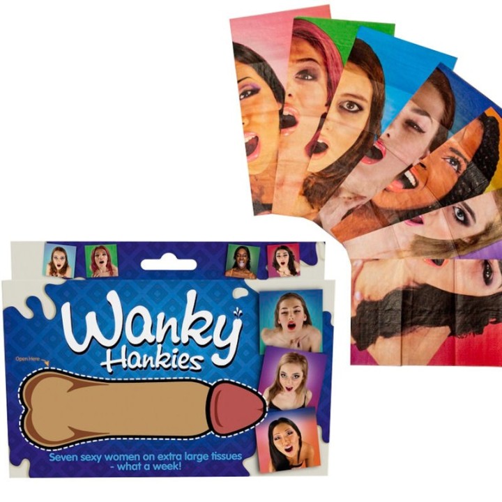 SPENCER & FLEETWOOD - WANKY HANKIES 7 EXTRA LARGE WOMEN'S HANDKERCHIEFS - D-238796 - Teknashop Ltd