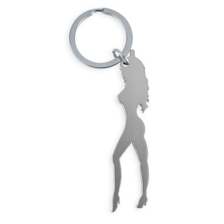 DIABLO PICANTE - KEYRING WITH FEMALE SILHOUETTE IN SILVER COLOR WITH BEER OPENER - D-243994 - Teknashop Ltd