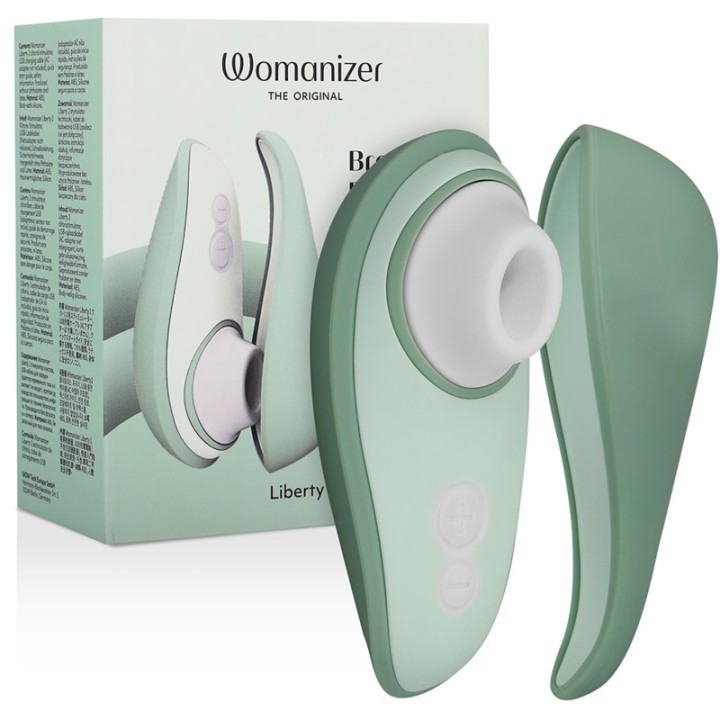 WOMANIZER - LIBERTY 2 CLITORIS STIMULATOR & SUCTION LIGHT GREEN - D-238117 - Teknashop Ltd