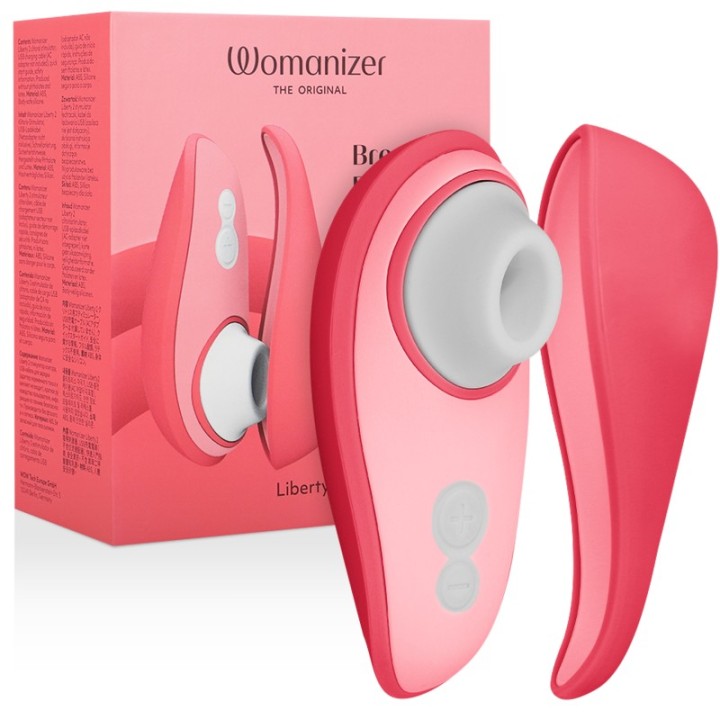WOMANIZER - LIBERTY 2 CLITORIS STIMULATOR & SUCTION PINK - D-238118 - Teknashop Ltd