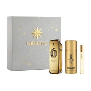Rabanne Million Gold Eau de Parfum Intense Spray 100ml Set 3 Pieces - man - Teknashop Ltd