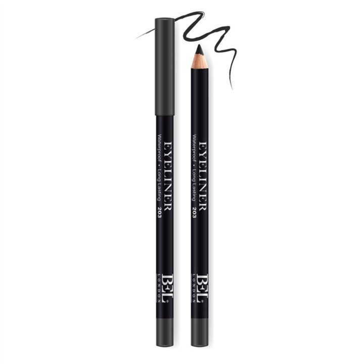 Bel London, BEL London, Hydrogenated Vegetable Oil, Waterproof, Colour, Long Lasting, Gel Pencil Eyeliner, 203, Black, 0.78 g - 