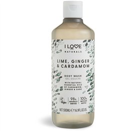 I Love, Naturals Collection, Vegan, Nourishing, Lime, Ginger & Cardamom, Body Wash, 500 ml - Teknashop Ltd