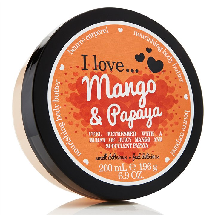 I Love, Mango & Papaya, Hydrating, Body Butter, 200 ml - Teknashop Ltd