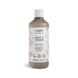 I Love, Naturals Collection, Vegan, Hydrating, Rose & Argan, Body Wash, 500 ml - Teknashop Ltd