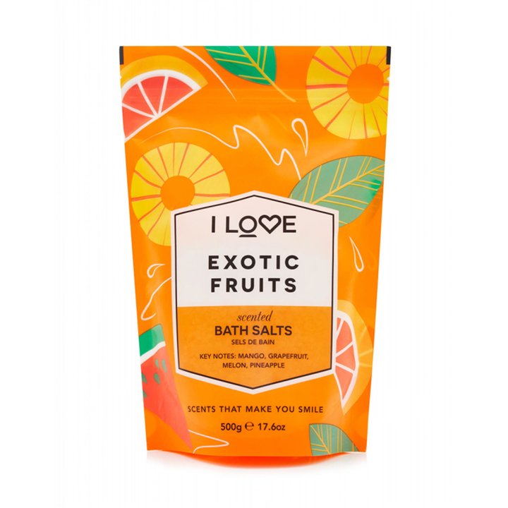 I Love, Signature Collection, Exotic Fruits, Bath Salt, 500 g - Teknashop Ltd
