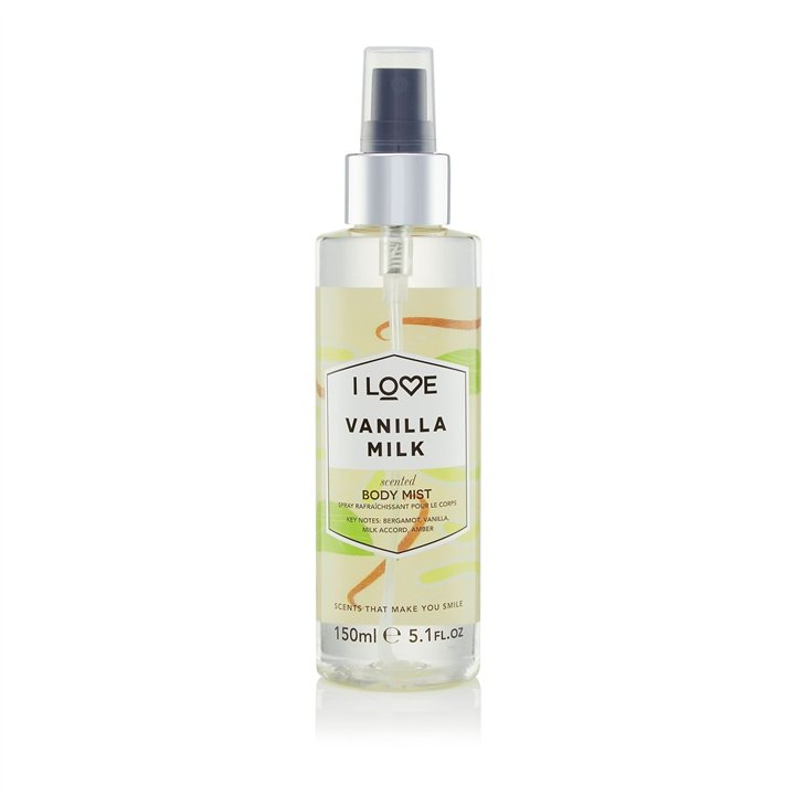 I Love, Signature Collection, Vegan, Mist Spray, Vanilla Milk, All Over The Body, 165 ml - Teknashop Ltd