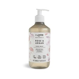 I Love, Naturals Collection, Rose & Argan, Liquid Soap, For Hands, 500 ml - Teknashop Ltd