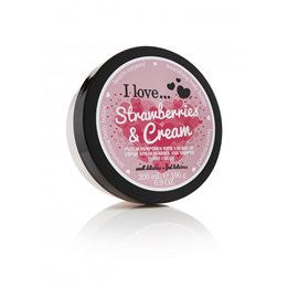 I Love, Originals, Hydrating, Strawberries & Cream, Body Butter, 200 ml - Teknashop Ltd