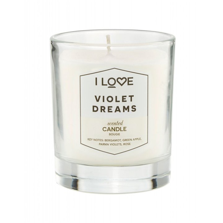 I Love, Signature Collection, Bergamot, Green Apple, Parma Violets, Rose, Scented Candle, 160 g - Teknashop Ltd
