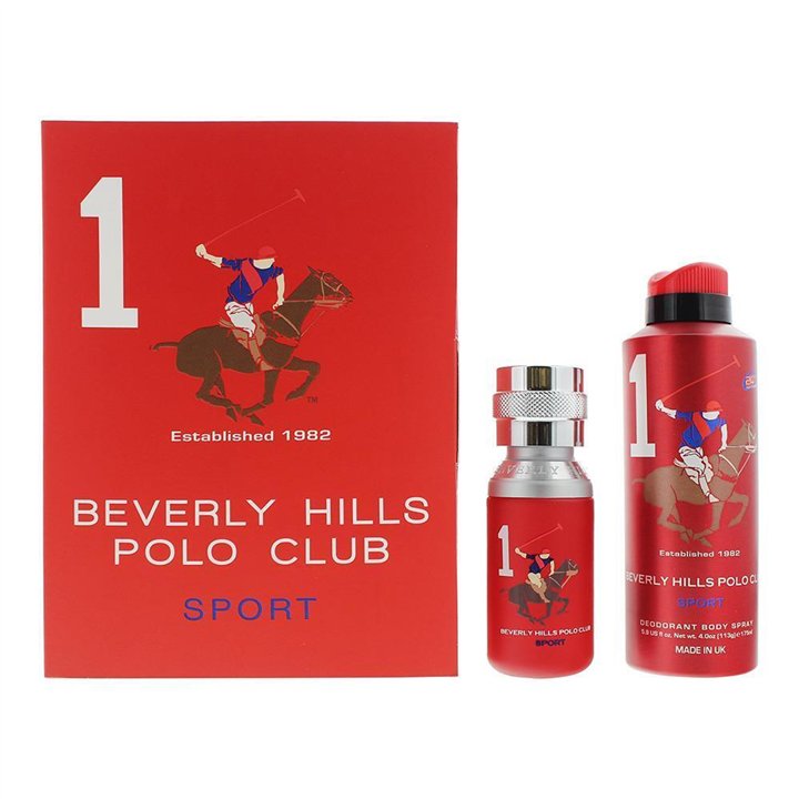 Gift Set Beverly Hills Polo Club: 1982 - Sport 1, Eau De Toilette, For Men, 50 ml + 1982 - Sport 1, Anti-Perspirant, Deodorant S