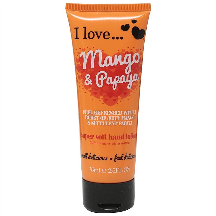 I Love, Originals, Hydrating, Hand Lotion, Mango & Papaya, 75 ml - Teknashop Ltd