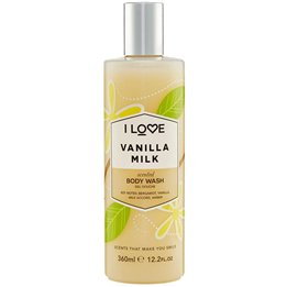 I Love, Signature Collection, Vegan, Cleansing, Vanilla Milk, Body Wash, 360 ml - Teknashop Ltd