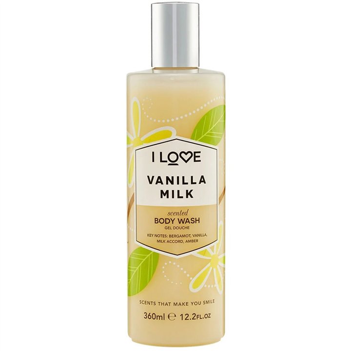 I Love, Signature Collection, Vegan, Cleansing, Vanilla Milk, Body Wash, 360 ml - Teknashop Ltd