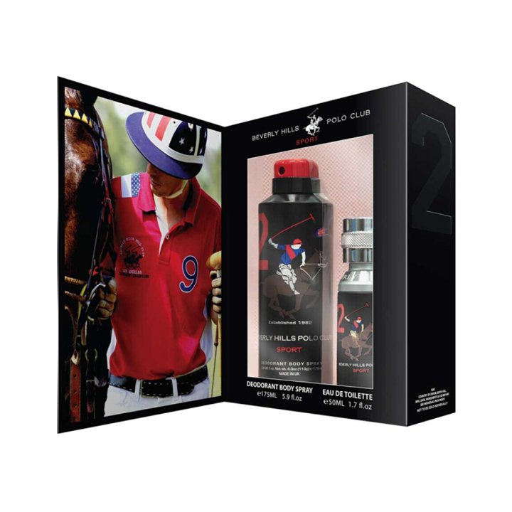 Gift Set Beverly Hills Polo Club: 1982 - Sport 2, Eau De Toilette, For Men, 50 ml + 1982 - Sport 2, Anti-Perspirant, Deodorant S
