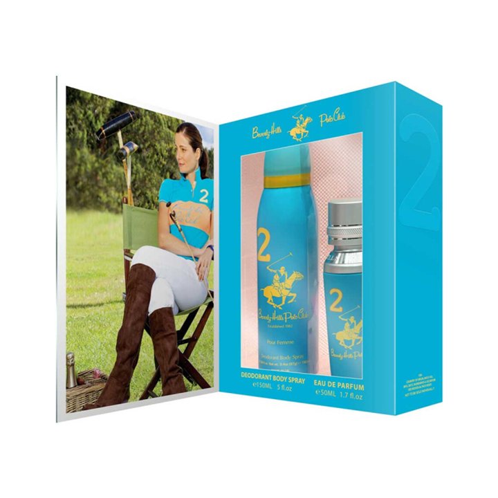 Gift Set Beverly Hills Polo Club: 1982 - Sport 2, Eau De Parfum, For Women, 50 ml + 1982 - Sport 2, Anti-Perspirant, Deodorant S