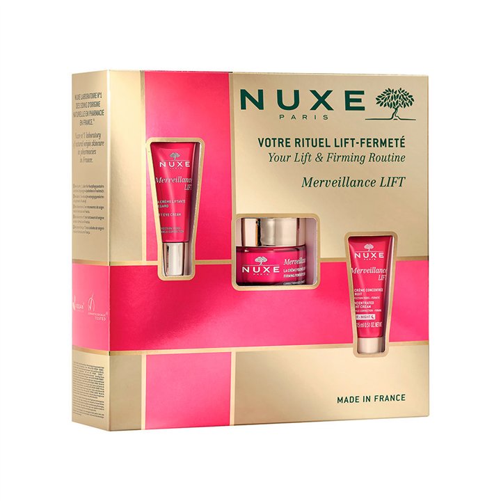 Firmness Routine Set Nuxe: Merveillance Lift Powdery, Vegan, Firming, Day, Cream, For Face, 50 ml + Merveillance Lift, Vegan, Li