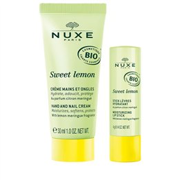 Set Nuxe: Sweet Lemon, Moisturizing, Hand Cream, 30 ml + Sweet Lemon, Lip Balm, 4 g - Teknashop Ltd