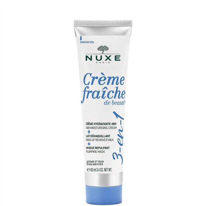Nuxe, Creme Fraiche de Beaute, Moisturizing, Cream, Make-Up Remover Milk & Plumping Mask 3-In-1, 100 ml *Tester - Teknashop Ltd