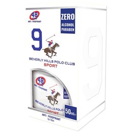 Beverly Hills Polo Club, 1982 - Sport 9, Anti-Perspirant, Deodorant Spray, For Men, 50 ml - Teknashop Ltd