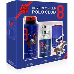 Set Beverly Hills Polo Club: 1982 - Sport 8, Eau De Toilette, For Men, 50 ml + 1982 - Sport 8, Anti-Perspirant, Deodorant Spray,