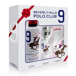 Set Beverly Hills Polo Club: 1982 - Sport 9, Eau De Toilette, For Men, 50 ml + 1982 - Sport 9, Anti-Perspirant, Deodorant Spray,